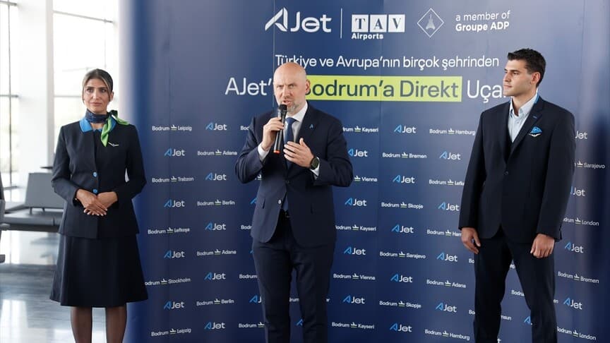 AJet, Milas-Bodrum Havalimanı'ndan Avrupa'ya Direkt Seferlere Başladı
