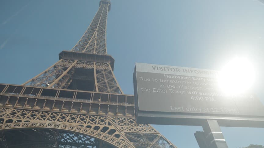 Paris'te Eyfel Kulesi Aşırı Sıcaklar Nedeniyle Erken Kapanacak