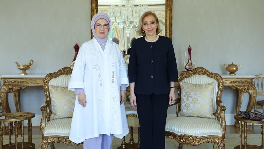Emine Erdoğan, Lübnan Başbakanı'nın Eşi Sahar Selam ile Bir Araya Geldi