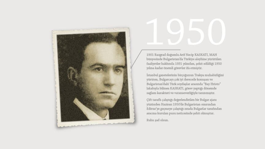MİT, 1950'de Şehit Düşen Üye Kaskatı'nın Fotoğrafını Yayınladı