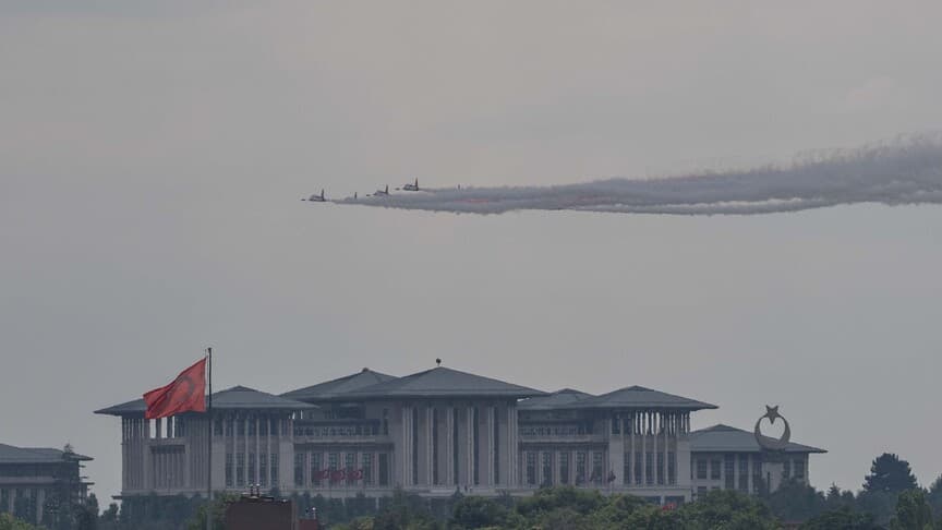 Türk Yıldızları Ankara'da Gösteri Uçuşu İçin Prova Yaptı
