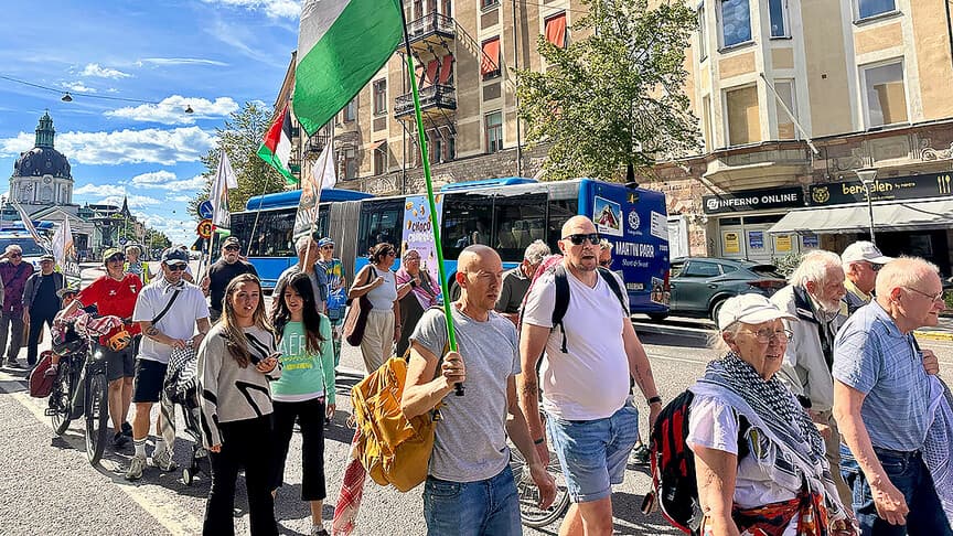 İsveç'te Gazze'ye Yönelik İsrail Saldırıları ve Ateşkes İhlalleri Protesto Edildi