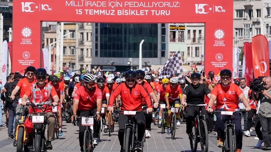 15 Temmuz Bisiklet Turu İstanbul'da Gerçekleştirildi