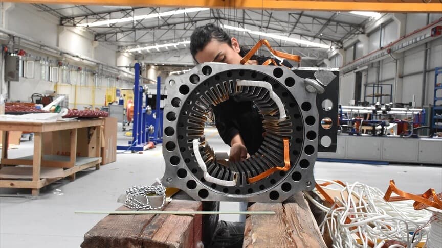 Aksaray'da Üretilen Rüzgar Türbini Motorları Çin'e İhraç Ediliyor