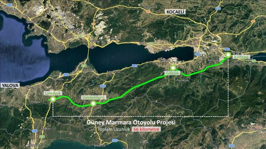 Güney Marmara Otoyolu Projesi'nde İmar Planı Değişiklikleri Askıda
