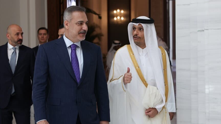 Bakan Fidan, Doha'da Katar Dışişleri Bakanı Al Sani ile Görüştü
