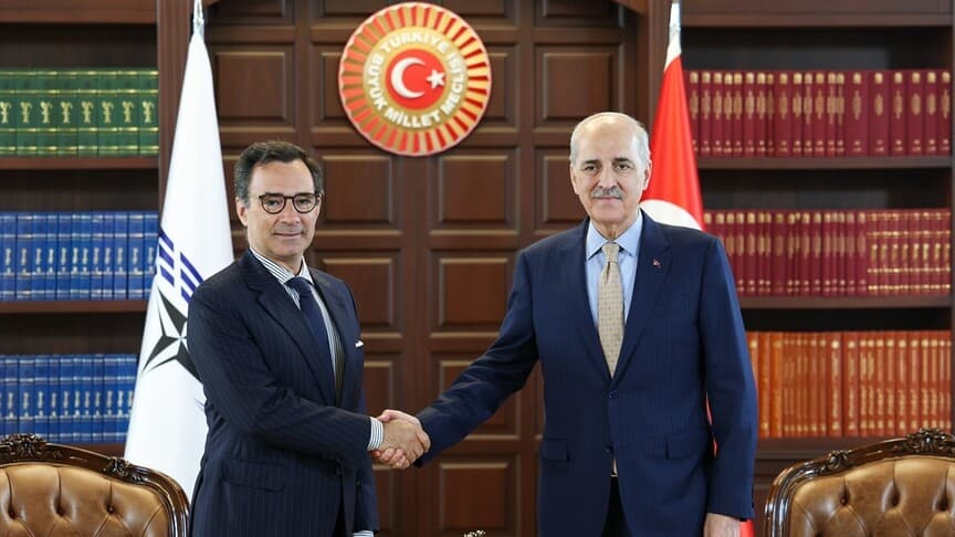 TBMM Başkanı Kurtulmuş, NATO PA Başkanı Perestrello ile Bir Araya Geldi