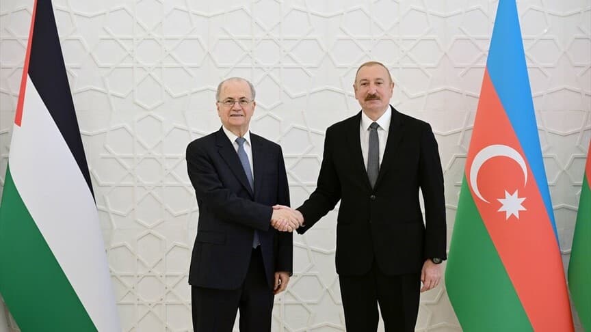 Azerbaycan Cumhurbaşkanı Aliyev, Filistin Başbakanı Mustafa ile Görüştü