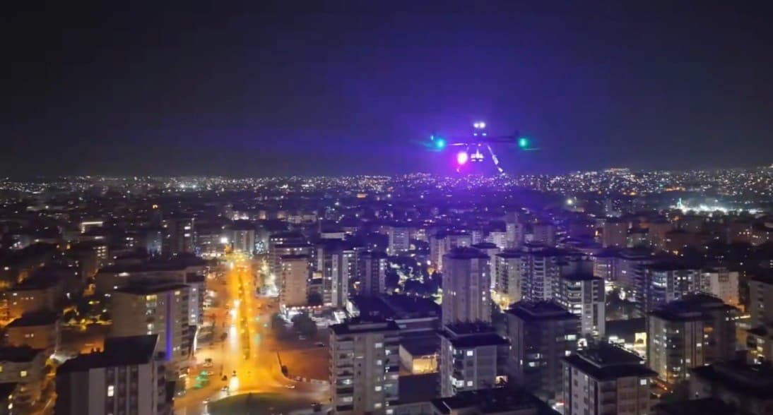 Gaziantep’te 36 dron ile havadan huzur-güven denetimi