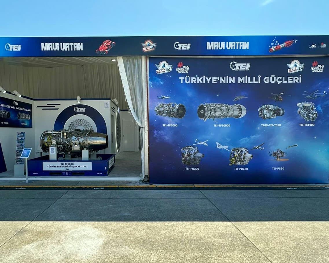 TEI, Milli Motorları ve Üretim Gücünü TEKNOFEST Mavi Vatan'da Sergiliyor