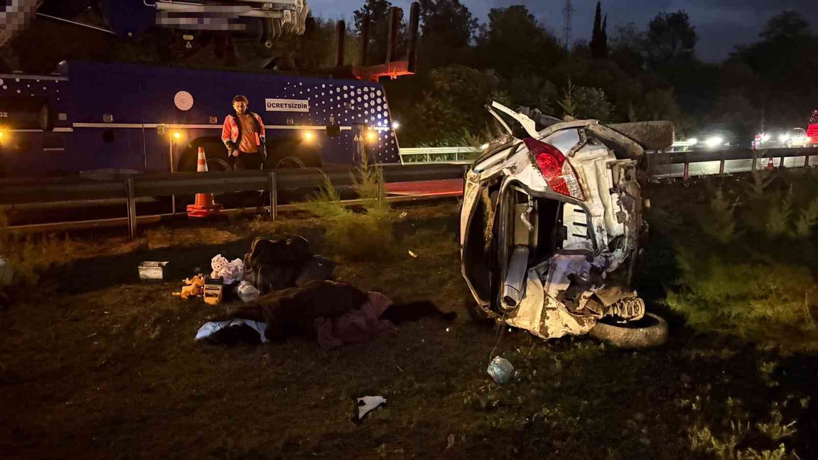 Anadolu Otoyolu'nda Fren Kaybı: Otomobil Devrildi, Bir Kişi Hayatını Kaybetti