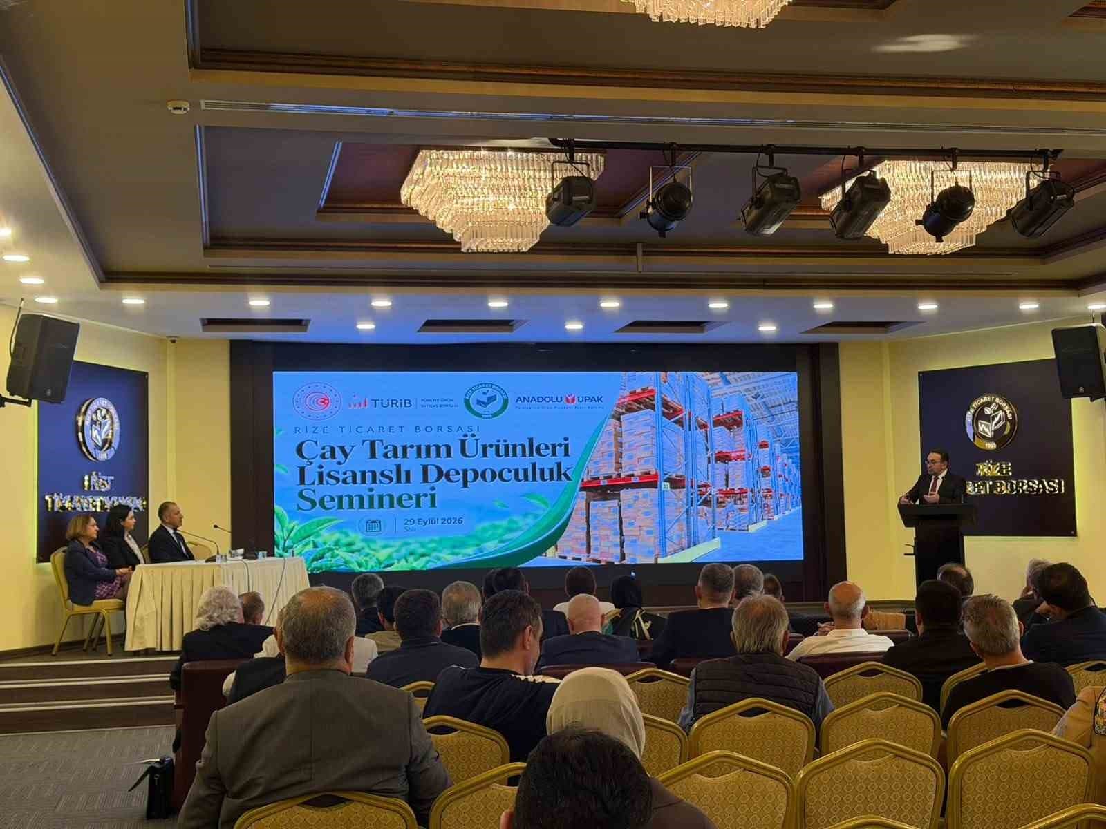 Rize Çay Sektöründe Lisanslı Depoculuk Konusunda Bilgilendirme Semineri Yapıldı