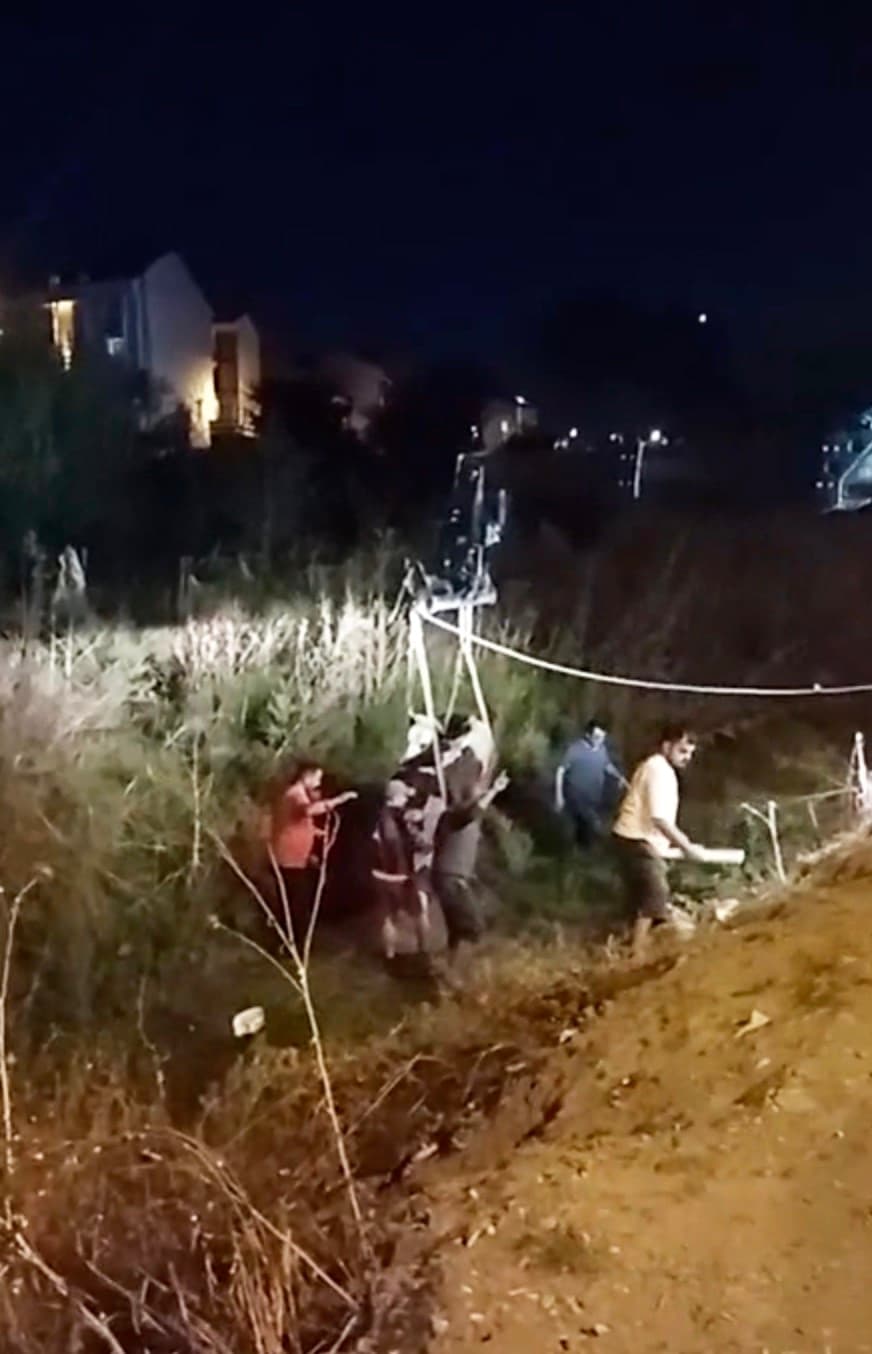 İstanbul'da İş Makineleriyle İnek Kurtarma Operasyonu Gerçekleşti