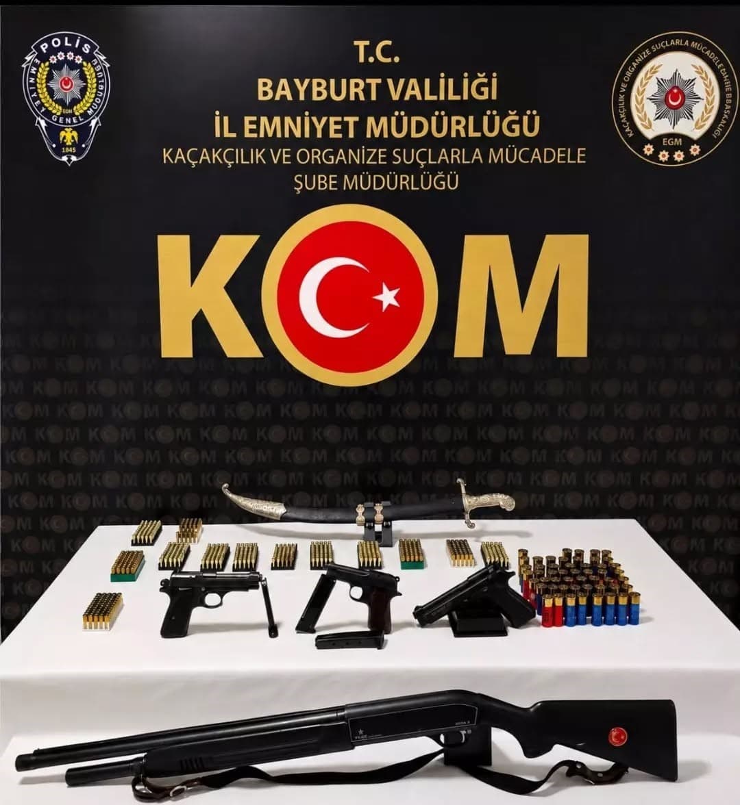 Bayburt’ta Kaçakçılık Operasyonlarında Silah ve Çok Sayıda Mermi Bulundu