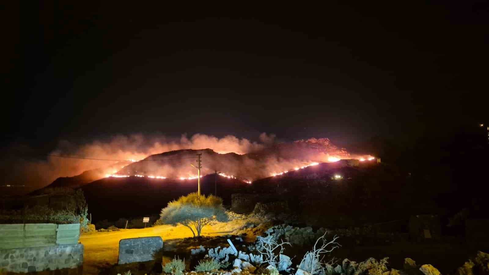 Bodrum'da Makilik Alanda Yangın: Rüzgarın Etkisiyle Yayılma Hızı