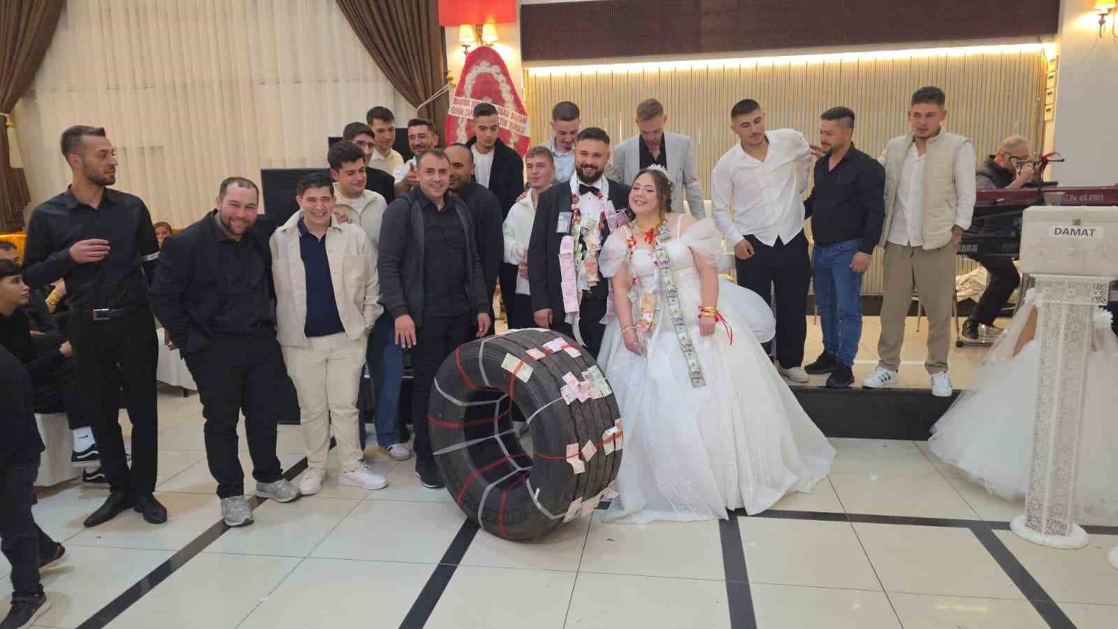 Damada altın yerine tır lastiği taktılar