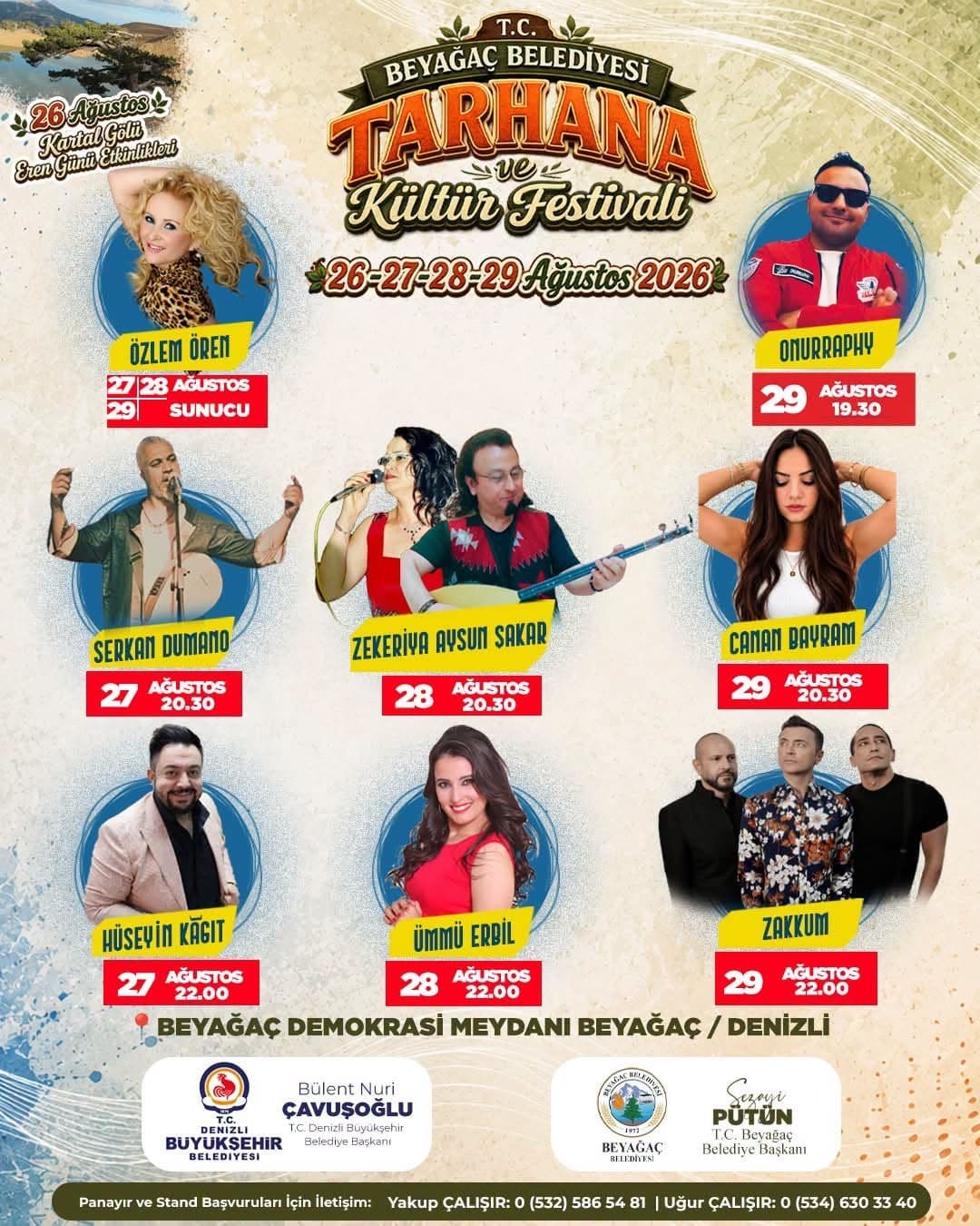 Beyağaç Tarhana ve Kültür Festivali Programı Resmi Olarak Duyuruldu: 26-29 Ağustos Arası Devam Ediyor