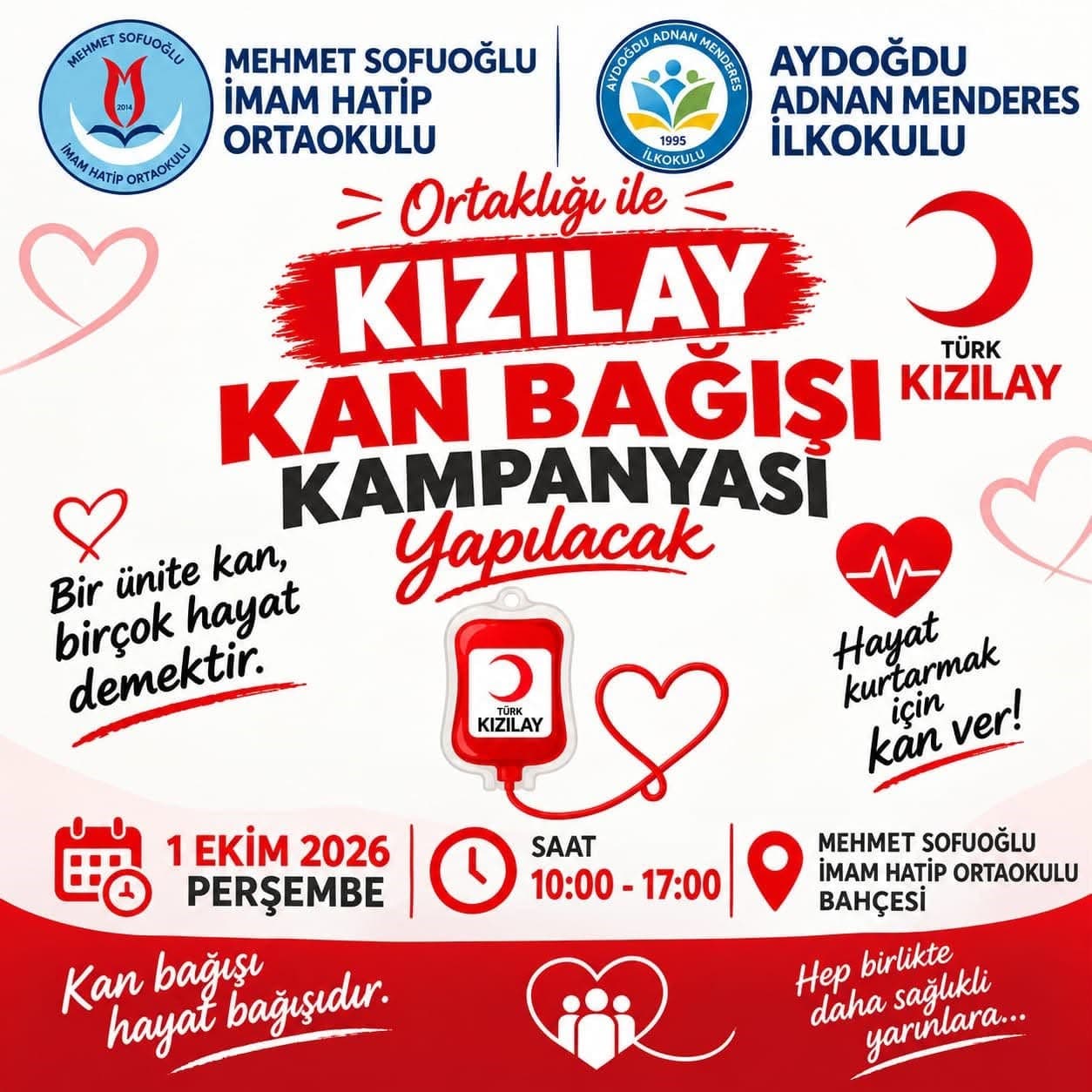 Aydın'da Kan Bağışı Etkinliği: Okullar İş Birliğiyle Kampanya Düzenliyor