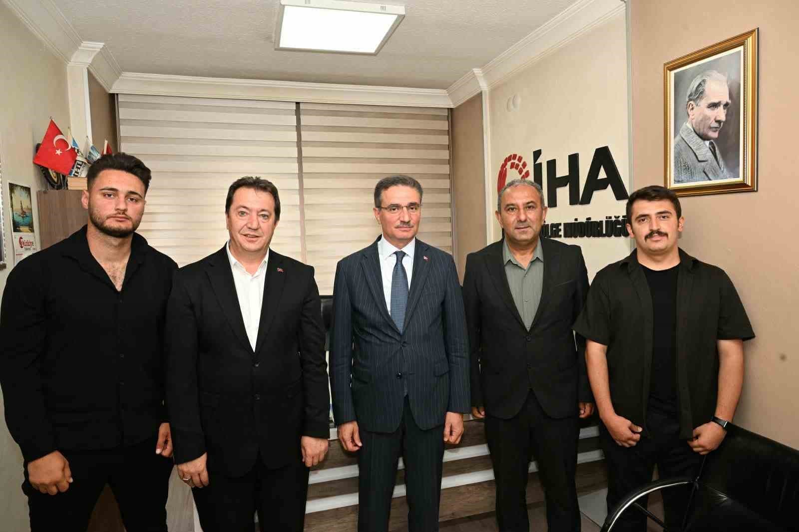Vali Baruş, İHA Erzurum Bölge Müdürlüğü’nü Ziyaret Etti