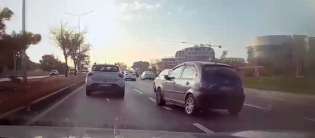 Eskişehir Çevre Yolu'nda Sinyalsiz Manevra Kayıtlara Geçti