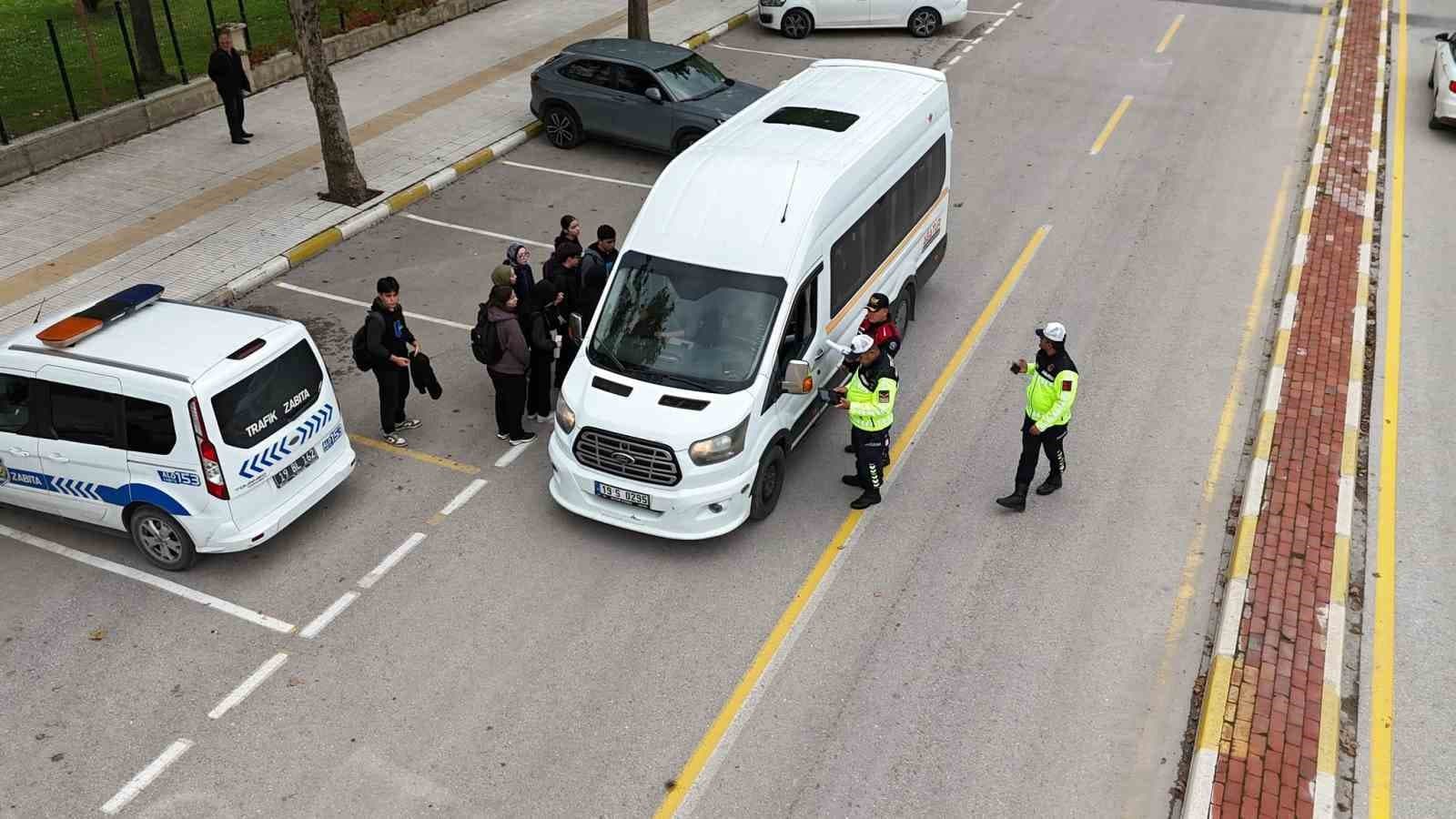 Çorum’da Okul Servisleri İçin Drone Destekli Güvenlik Kontrolü Yapıldı