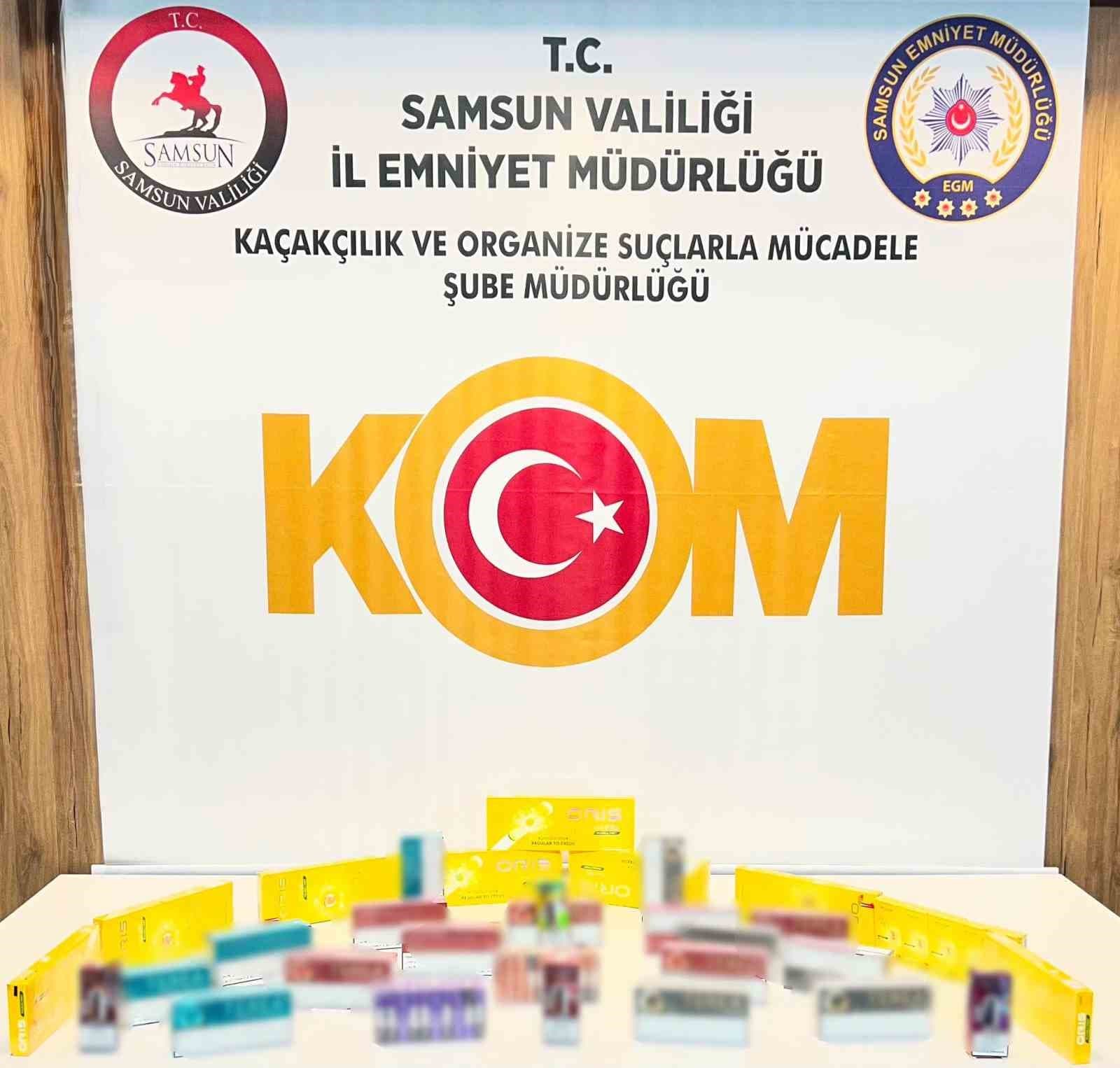 Samsun'da Kaçakçılık Operasyonu: Yasa Dışı Tütün ve Elektronik Sigaralar Ele Geçirildi