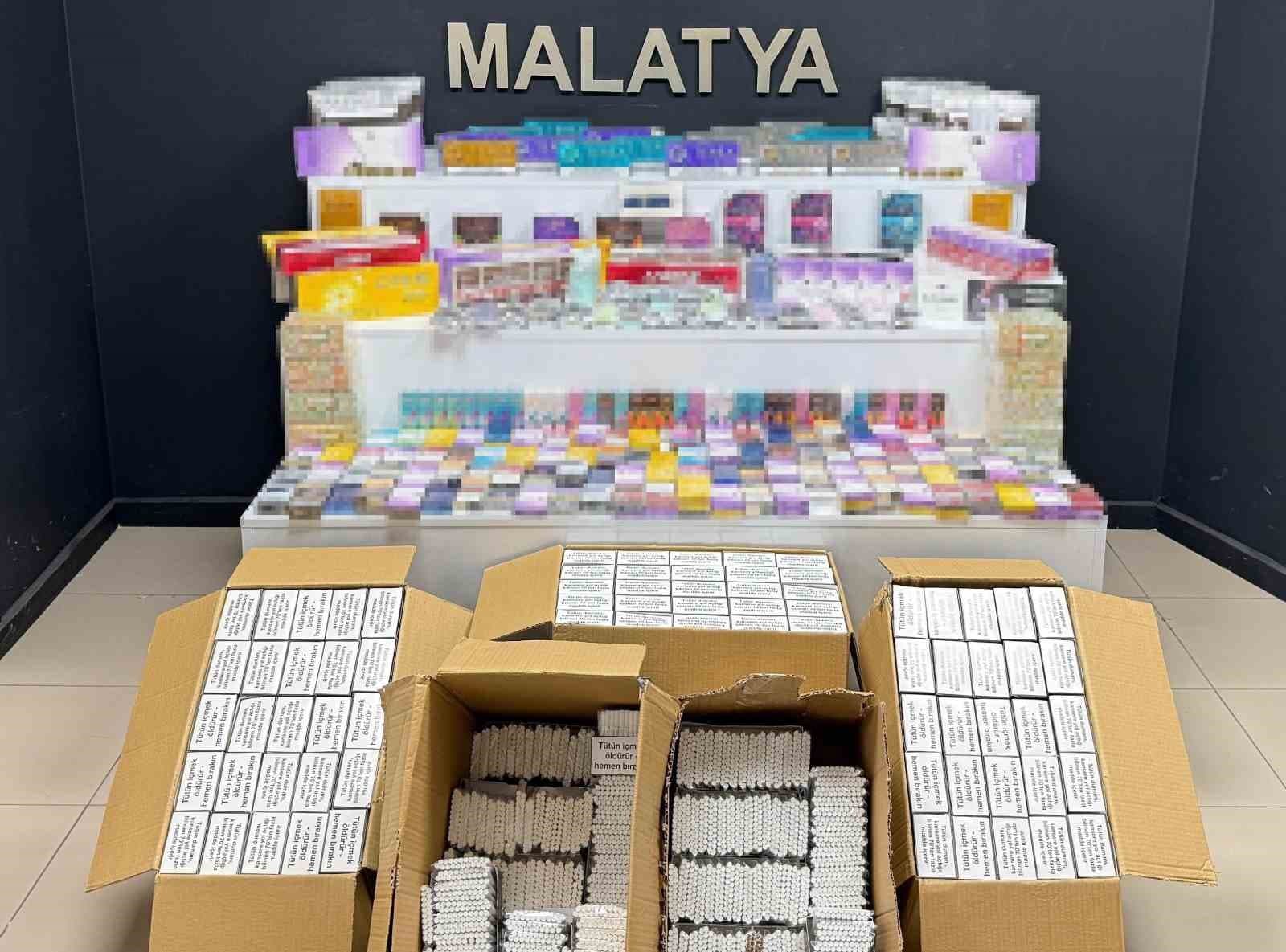 Malatya'da Kaçakçılık Operasyonu: Büyük Miktarda Tütün Mamulü Ele Geçirildi