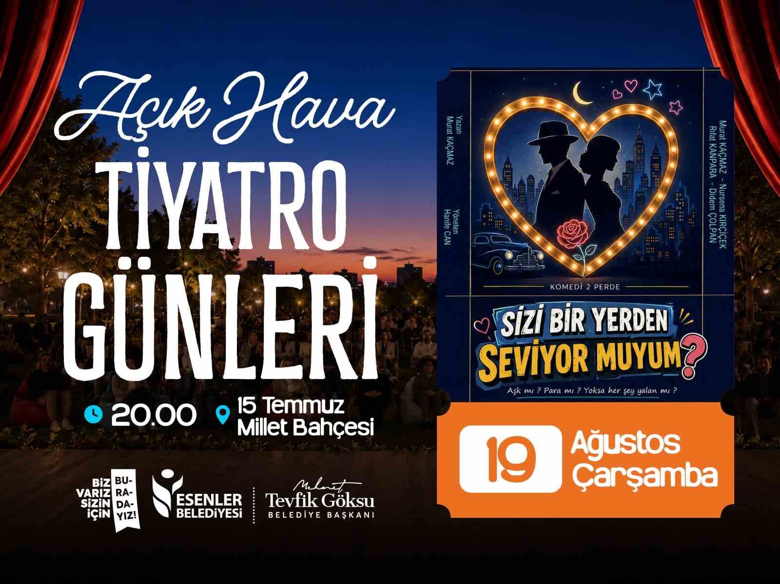 Esenler’de Açık Hava Tiyatro Günleri 19-21 Ağustos'ta Gerçekleşiyor