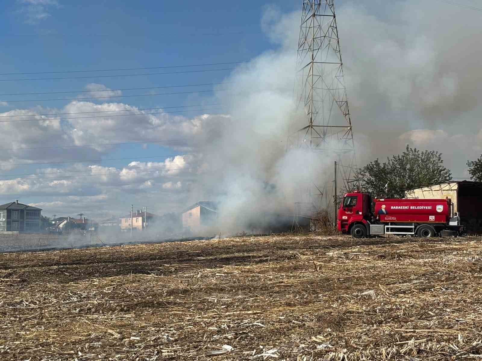 Babaeski Hayvan Çiftliğinde Yangın: Olay Yerinde Müdahale Yapıldı