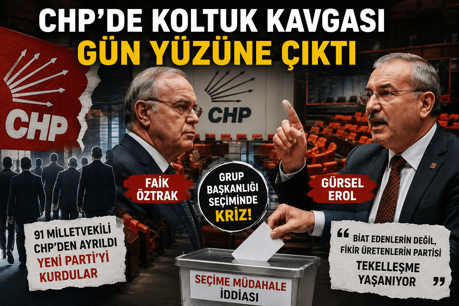 CHP'DE İÇ KRİZ DERİNLEŞİYOR