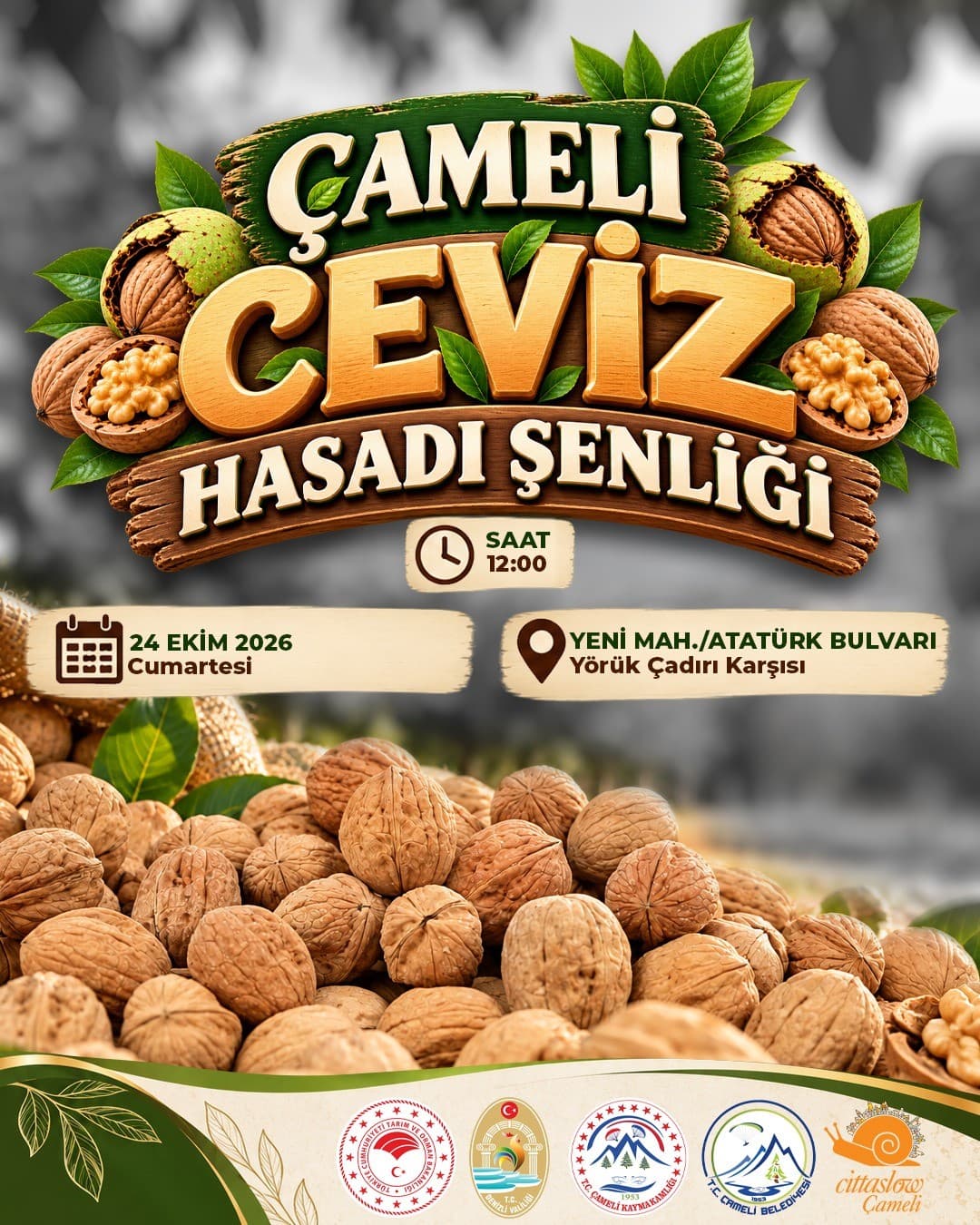 Çameli’de Ceviz Hasat Şenliği 24 Ekim’de Düzenlenecek