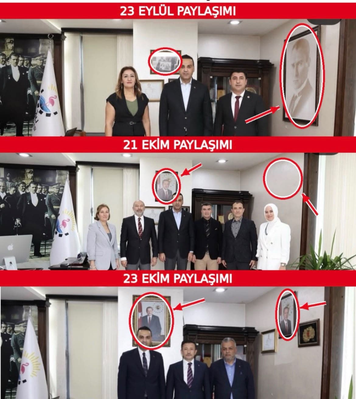 CHP Çiğli İlçe Başkanı Karadağ’dan Emrah Yıldız’a Atatürk portresi tepkisi