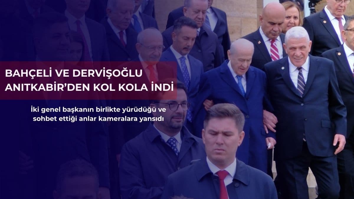 Bahçeli ve Dervişoğlu Anıtkabir’den kol kola indi