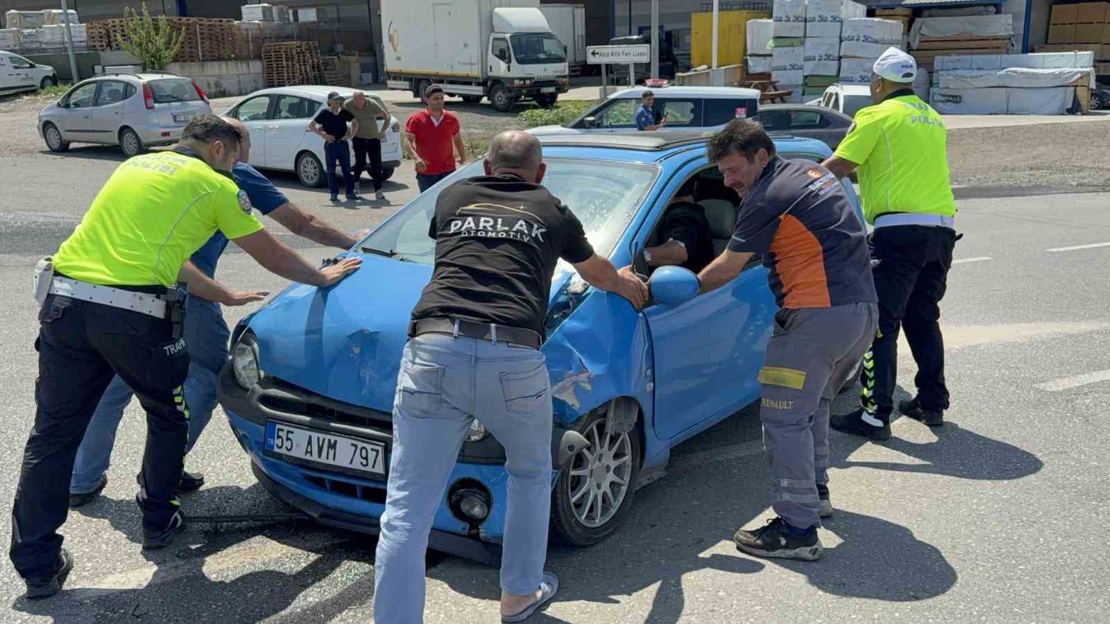 Samsun’da Trafik Kazası: 1 Kişi Yaralandı