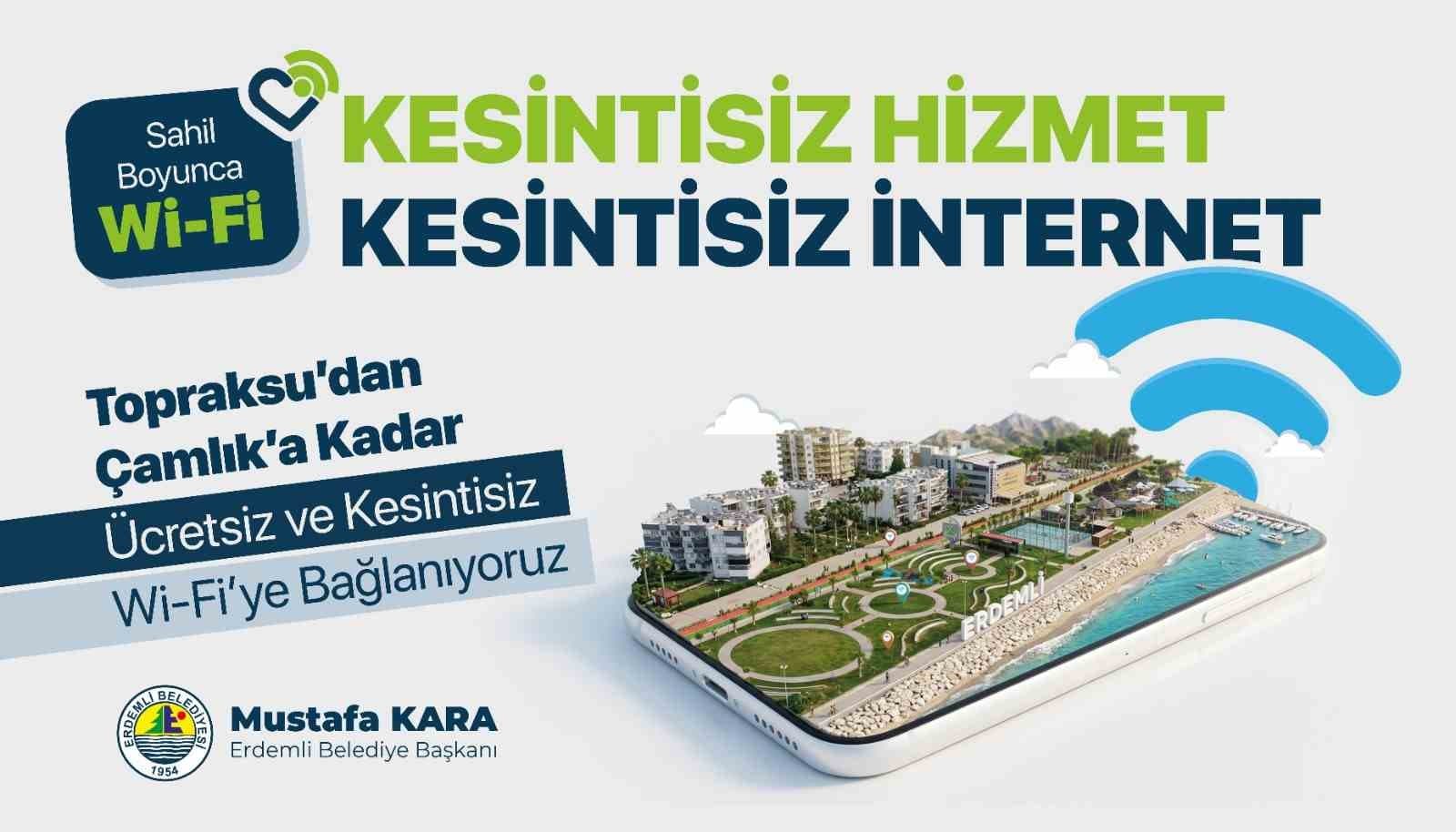 Mersin Erdemli Sahilinde Fiber ve Wi-Fi 7 ile Ücretsiz İnternet Hizmeti Başladı
