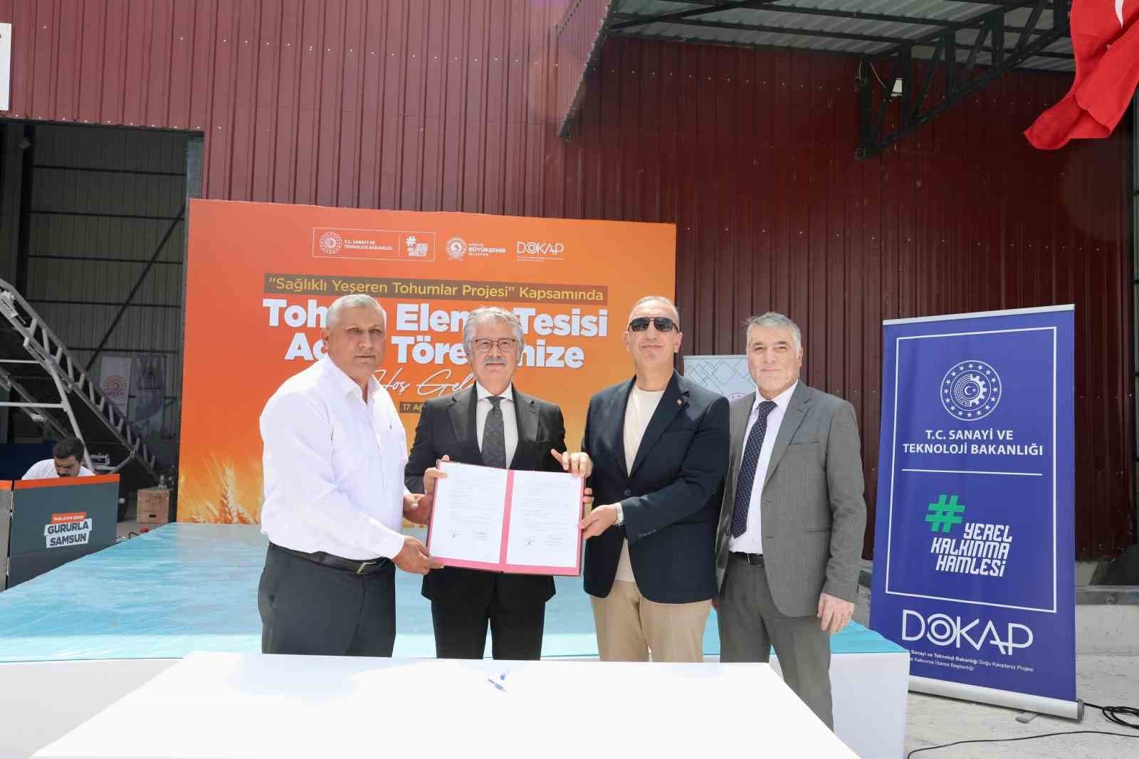 Vezirköprü'de Tohum Eleme Tesisi Açıldı