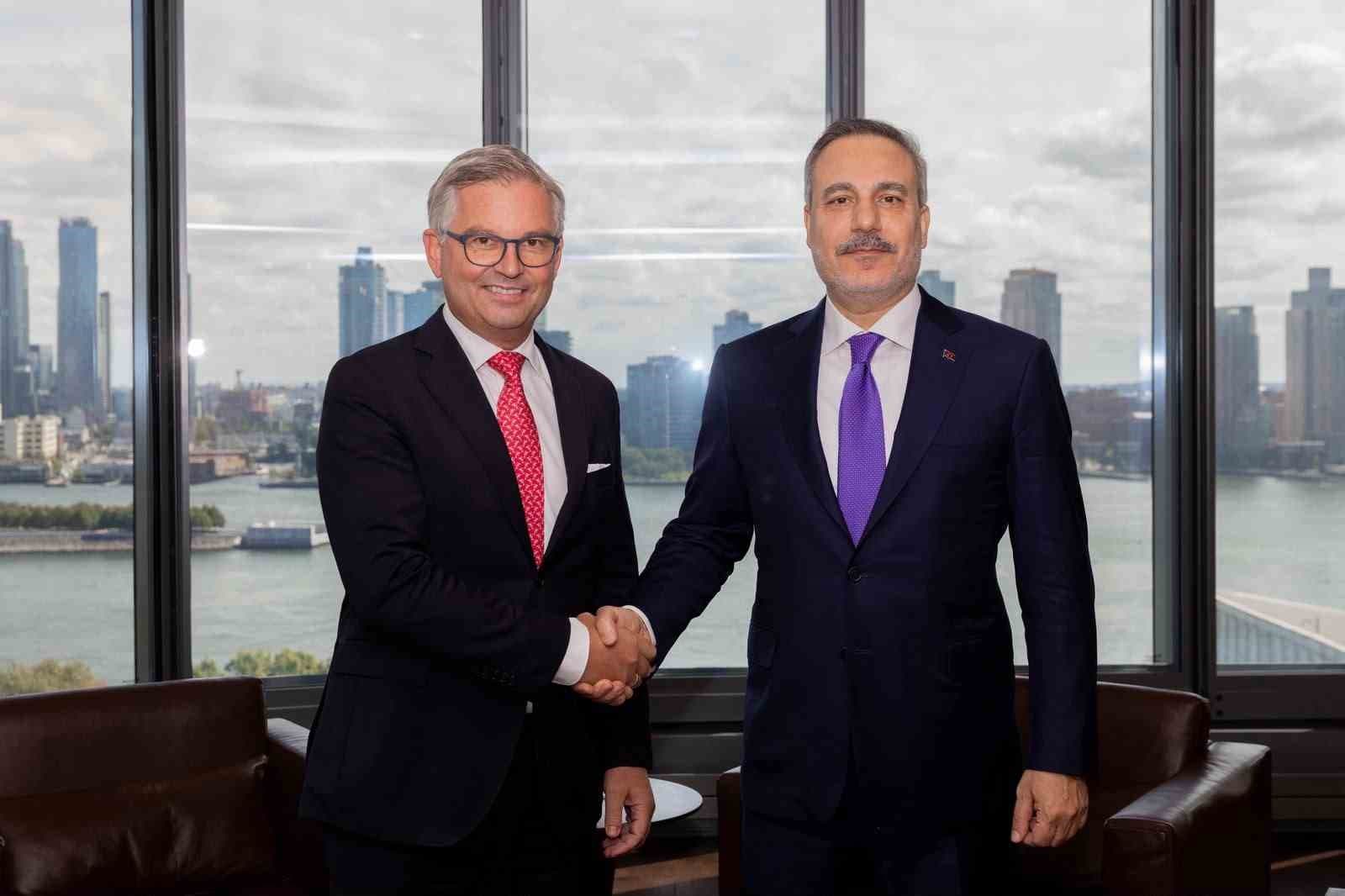 Dışişleri Bakanı Fidan, New York'ta AB Göç ve İçişleri Sorumlusu Brunner ile Görüşme Yaptı