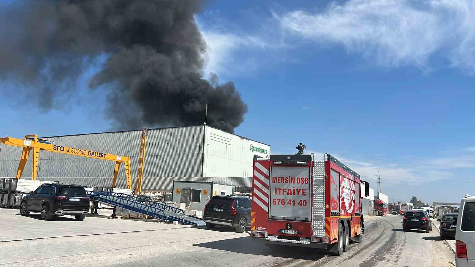 Mersin'de Temizlik Malzemesi Fabrikasında Yangın Meydana Geldi