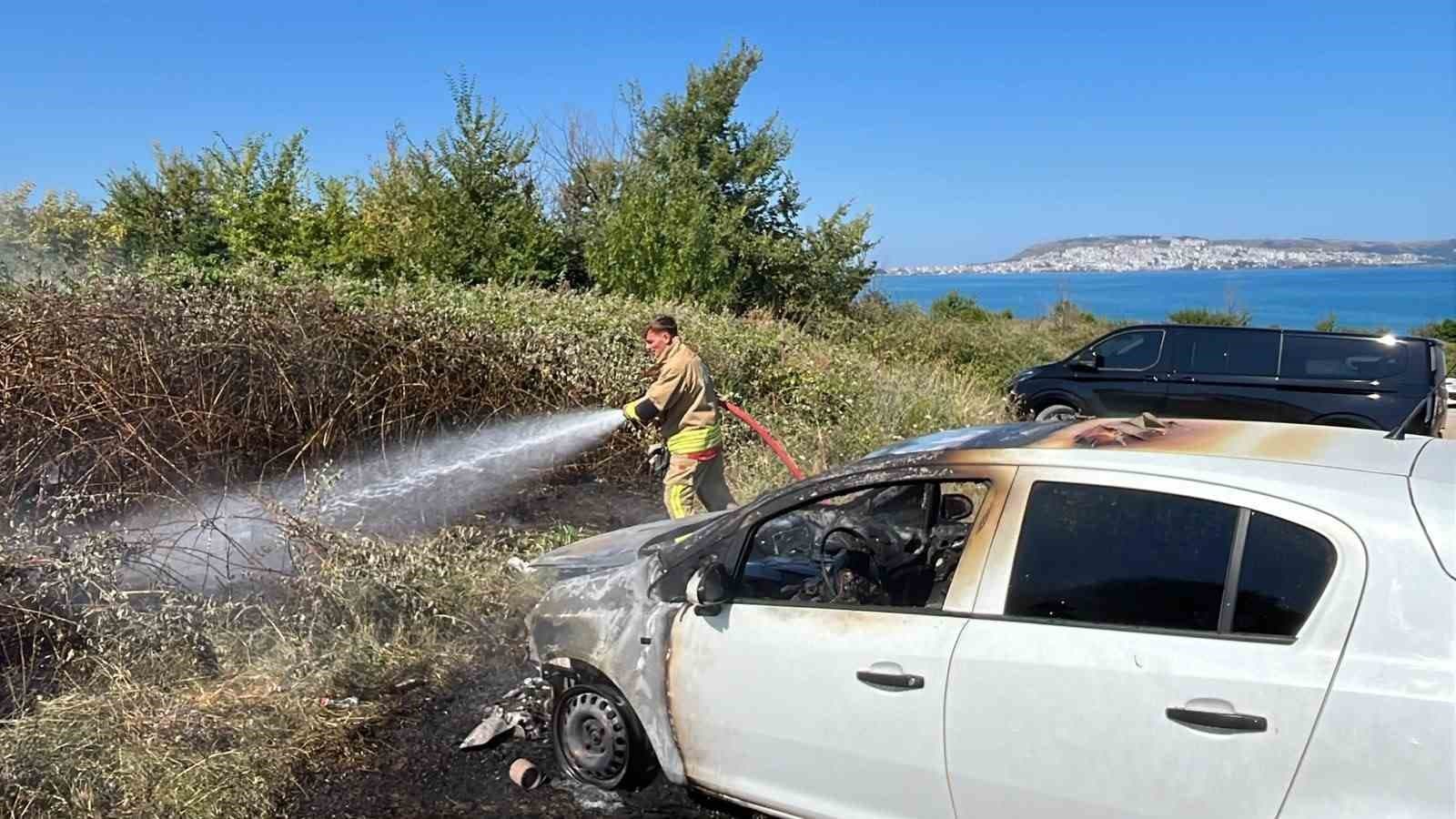 Sinop'ta Park Halindeki Otomobil Yangını Komşuya Sıçradı