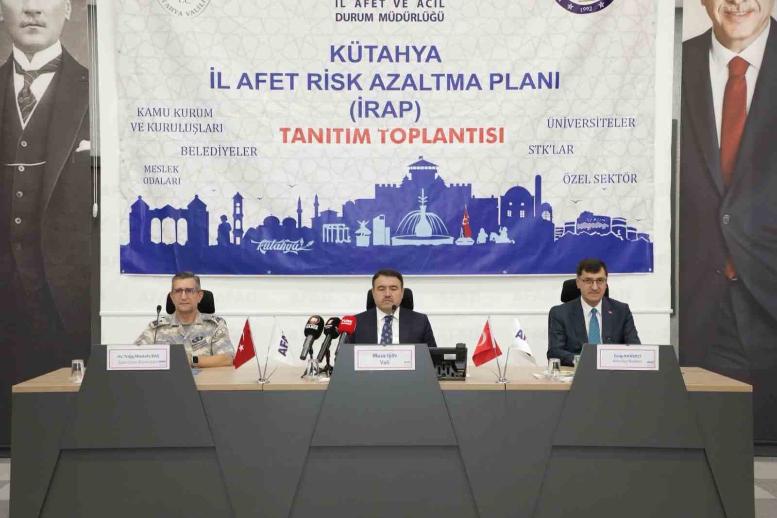 Kütahya'da Afet Risk Azaltma Planı'nın Gelecek Stratejileri Ele Alındı