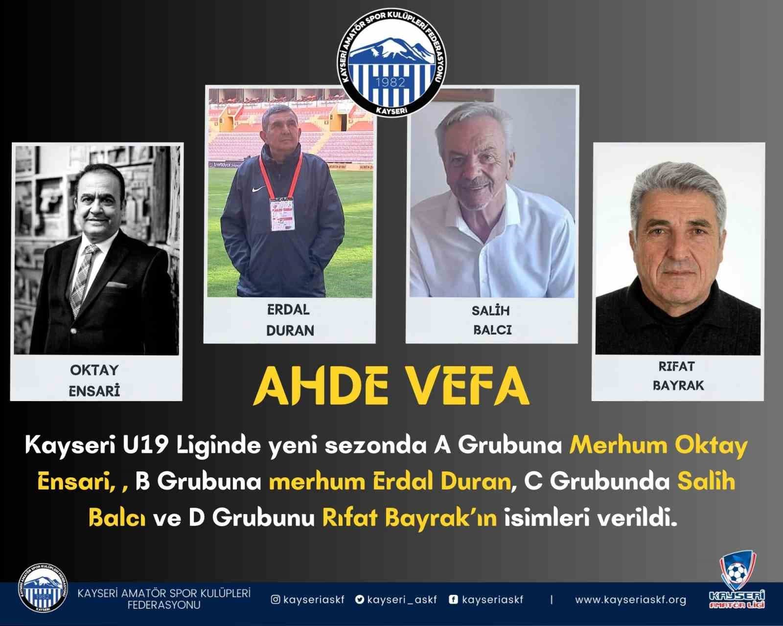 Kayseri ASKF, Sezon Başlıyor: Amatör Lig Gruplarına Önemli İsimleri Yerleştirdi