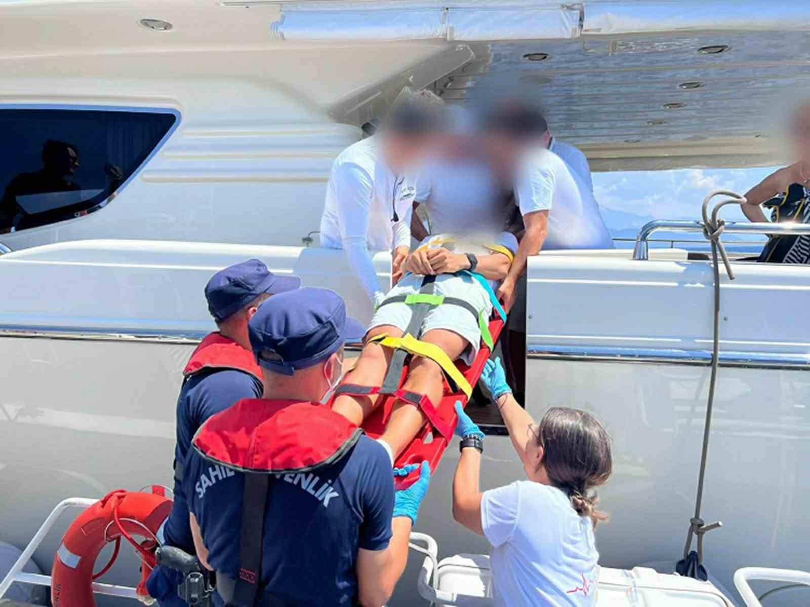Fethiye Açıklarında Özel Tekne Kazası: Sahil Güvenlik Yaralıyı Tahliye Etti