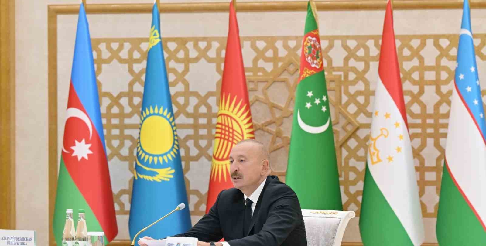 Azerbaycan Cumhurbaşkanı Aliyev: Hazar’ın Ulaşım Altyapısı, Orta Asya’yı Uluslararası Pazarlara Bağlayan Kritik Bir Köprü