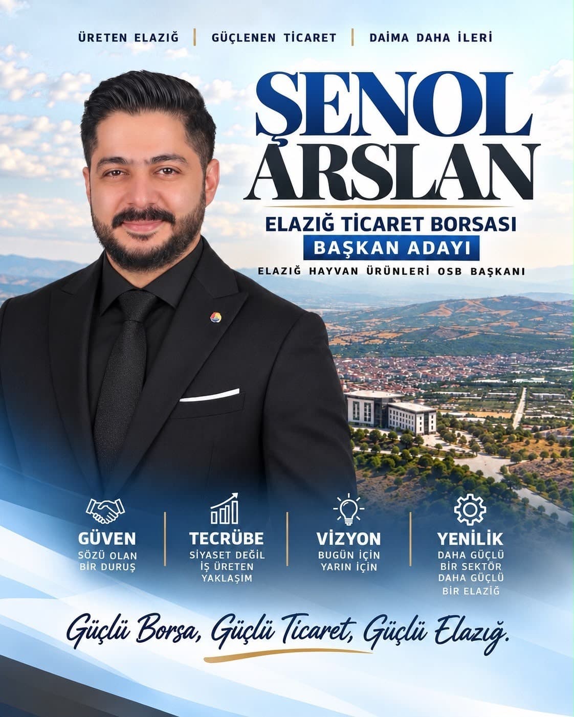 Şenol Arslan, "Biz bu yola şehrimizin ekonomik geleceğine katkı sunmak için çıktık"
