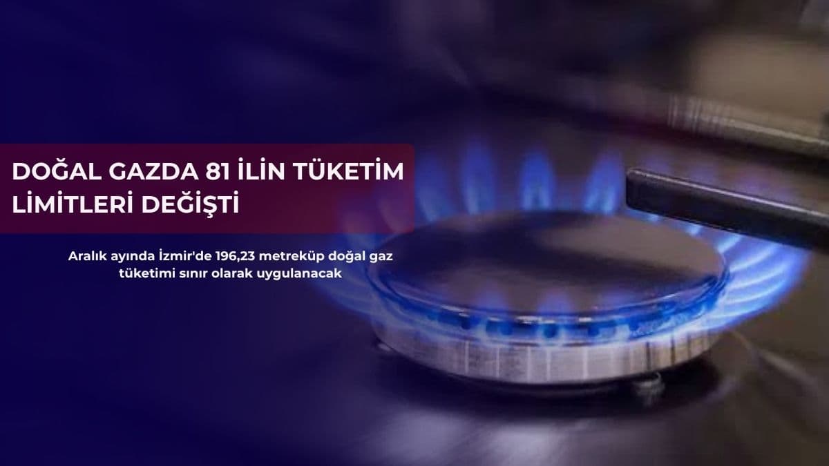 Doğal gazda 81 ilin tüketim limitleri değişti