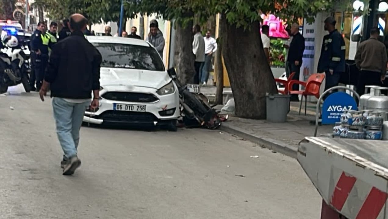 Ankara Polatlı'da Trafik Kazası: Otomobil Motosiklete Çarptı, Sürücü Ağır Yaralandı
