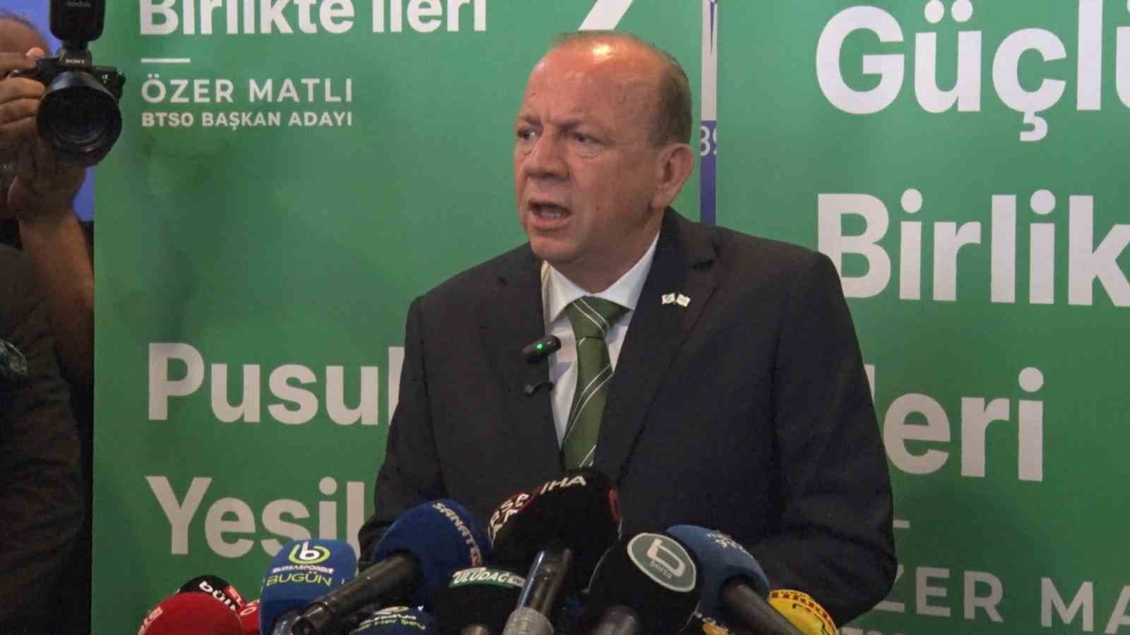 BTSO Başkan Adayı Özer Matlı: Bursa'nın Hesap Vermeyi Öğrenmesi Gerekiyor