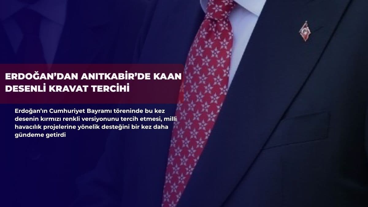 Erdoğan’dan Anıtkabir’de KAAN desenli kravat tercihi