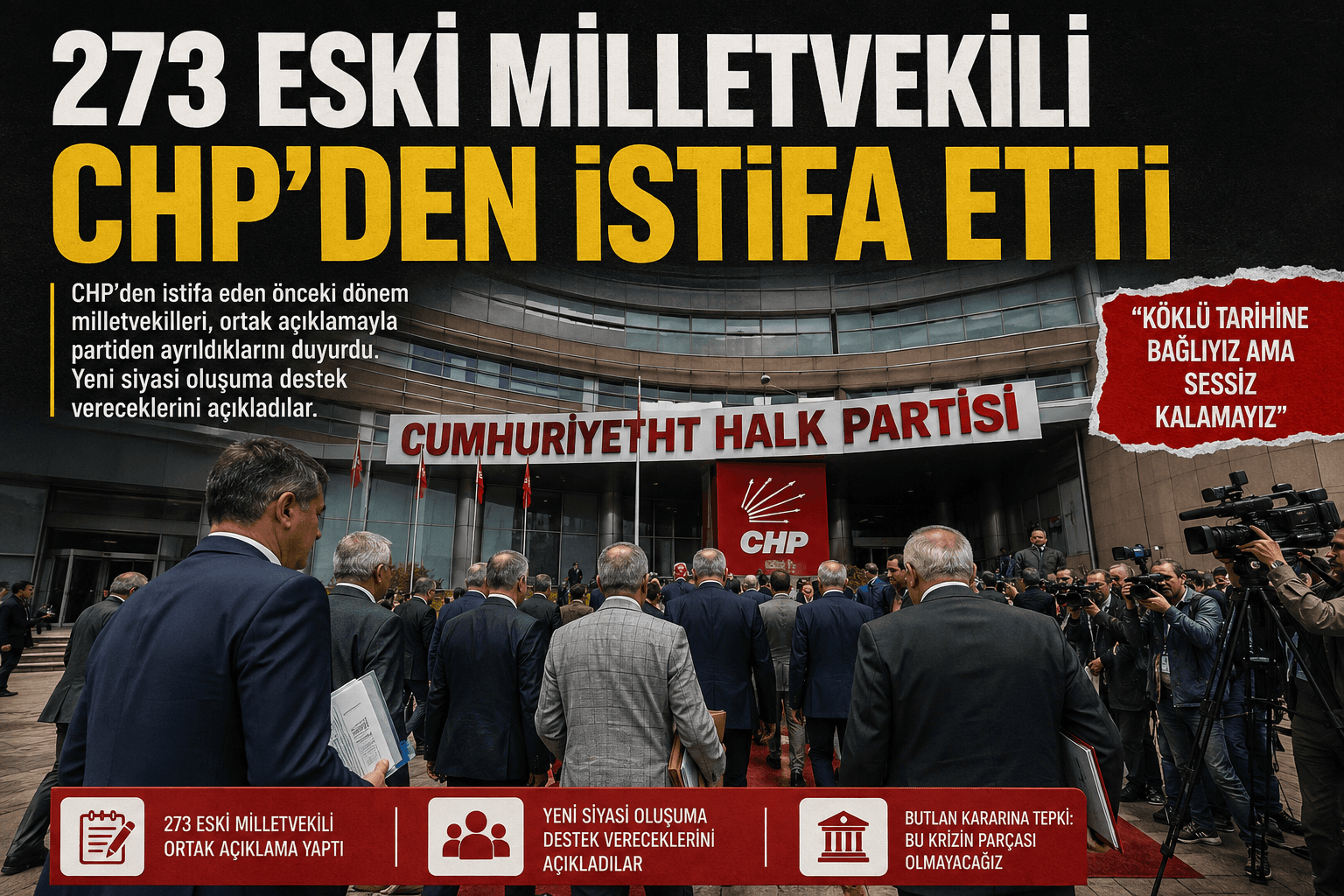273 ESKİ MİLLETVEKİLİ PARTİDEN AYRILDI