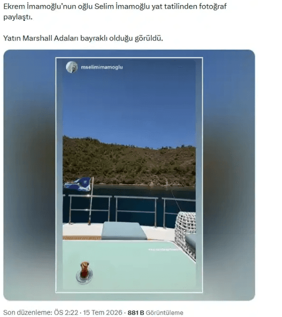 SELİM İMAMOĞLU'NDAN 'YAT' İDDİALARINA YANIT
